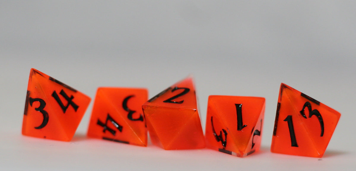 Fluorescent Orange Potion Dice